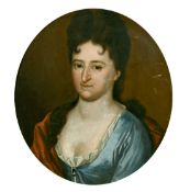 18th Century English School, A bust length portrait of a lady, oil on canvas, 14