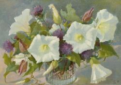 Sheila Fairman (1924-2013) British, 'Convolvulus and Knapweed, signed with initials, 7.25