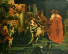 After Rubens, 19th Century French School, 'The Coronation in St. Denis', oil on canvas, 25.5