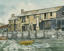 Brenda Johnston (b.1930) British, 'The Cobb, Lyme Regis', watercolour, signed and dated 1975, 9