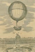 An engraving of an early balloon flight, 11