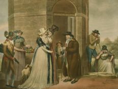 J. R. Smith, A hand coloured print, 'The Chalybeate Well at Harrogate', published 1796, 16