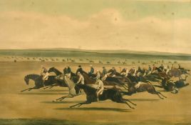 'The Cambridgeshire Stakes, 1853 They Are Off', engraving, inscribed 'Engraved by C. N. Smith',