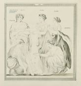 A late 19th Century ink drawing of classical Greek figures, 10