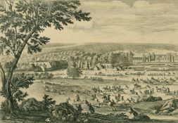 Israel Silvestre (1621-1691) French, 'Veue de Chateau de Fontainebleau' and 'Prospectus Regiae