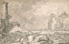 Adrien Manglard, 'The Shipwreck', an Old Master engraving, 10.5