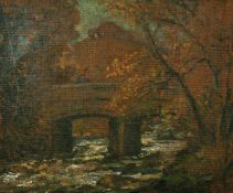William Thornton Brocklebank (1882-1970) British, 'Shaugh Bridge', Plym Valley, oil on canvas,