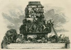 Giovanni Battista Piranesi (Italian, 1720-1778), 18th Century etching, Reliquiae Pontis