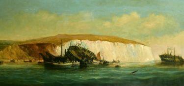 Henry Robins (19th Century) British School, Wreck of HMS Eurydice, Sandown Bay, 3rd Aug. 1878, oil