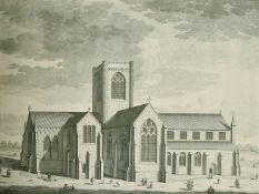I. Smith, Four large format engraving of Cathedrals, Bangor, St. Davids and St. Asaph (2) 25.25