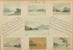English School, circa September 1914, A collection of seven tourist watercolours of scenes on the