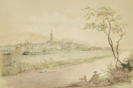 After I. H. Moller, A hand coloured lithograph of Ottenburg, 12.25