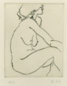 Brian Blow, 'Leah Weeping', etching, artist's proof, initialed and dated in pencil, 7