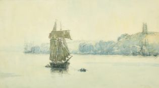 Frederick Charles Mulock (1866-1931) British, 'Calm, Bideford River', watercolour, signed and