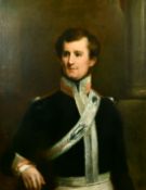 19th Century School, a half-length portrait of a military gentleman, oil on canvas, 36