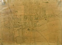 A Town plan of Guildford, Circa 1739, surveyed by Matt Richardson and engraved by John Harris,