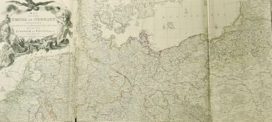 Map of the Empire of Germany, by Delarochette and published by Laurie and Whittle, an outline-