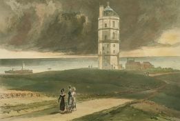 William Daniel (1769-1837) British, 'North Foreland Light House', hand coloured aquatint, 9