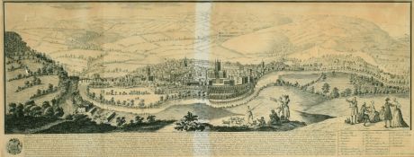 The Southeast Prospect of the City of Bath, by Samuel and Nathaniel Buck, 18th Century engraving,