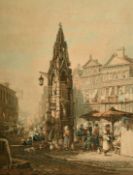 A large collection of antique lithographs, Views of Paris and interior scenes, various sizes from