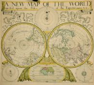 Will Berry, 'A New Map of the World Projected upon the Poles of the Equator', engraved by Rich, hand