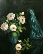 Rene Tassoul (b. 1887) Belgian, A still life of flowers and an ornament, oil on canvas, signed,