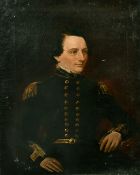 19th Century, A half-length portrait of a military officer, oil on canvas, 16