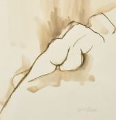 Nicci Olivier, A female nude, monochrome wash, 10.5