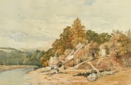 Phillip Mitchell, 'On the Torridge Devon', watercolour, signed, inscribed and dated 1858, 13