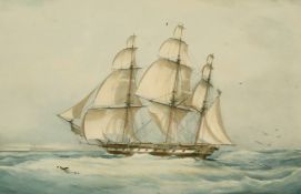 Day and Haghe after John Vernon, 'HMS Eurydice', 19th Century lithograph, 11