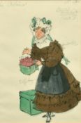 Alexandre Benois (1870-1960) Russian, a costume design for La Boheme, a seamstress, watercolour