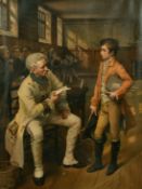 'Wellington's First Encounter with The French', print, inscribed, 21.5