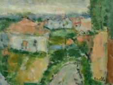 Paul Crotto (1922-2016) American, 'Paysage de France', oil on canvas, signed and dated verso, 18