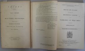 [ORNITHOLOGY] Report from the Select Committee on WILD BIRDS PROTECTION, folio, 1873 &, also