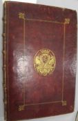 FINE BINDING, a late 17th early 18th c. folio, French red morocco binding with gilt armorial cover