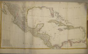[MAP] [Central America and West Indies] hand-col'd engr. map by Guill. Delahaye, on 2 sheets joined,