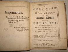 [BISHOP PATRICK] A Full View of the Doctrines and Practices of the Ancient Church, 4to, advert