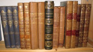 LEATHERBOUND & other misc. lit., biography etc. incl. 2 vols with ROYAL CYPHER to spines, 18th /