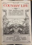 COUNTRY LIFE, 46 vols. of the periodical, bound in cloth (variable state) i.e. vols. 12 (1902),