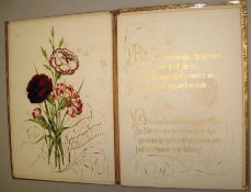 JONES (Owen) & BACON (Mary) Flowers and their Kindred Thoughts, sm. folio, 18 ff.,