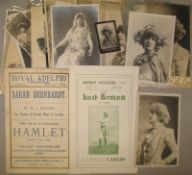 SARAH BERNHARDT, collection of postcards and ephemera (Q).