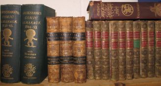 CRUIKSHANK & HOOD, coll'n of COMIC ANNUALS & related, 19th c., a/f (15).