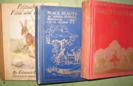 [CHILDRENS] CARROLL (Lewis) Alice in Wonderland, 4to, 12 tipped-in col. plates, titled guards (