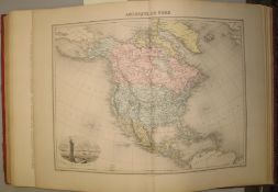 [ATLAS] MARTINEAU (M.) Nouvel Atlas Illustre Geographie Universal, folio, d.-p. col. maps, quarter