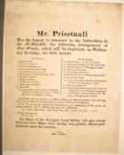 [FIREWORKS / LADY HAMILTON] small broadside re Stockport fireworks, 1809, pasted to album leaf;