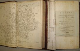 HERTFORDSHIRE, 2 extra-illus. vols, 1) SALMON'S History of Hertfordshire, 1728 2) NEWCOME'S