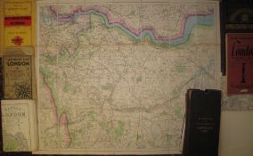 [MAPS] BACON'S Map of the Environs of London, 4 folding col'd maps in slipcase; & 7 other maps etc.,