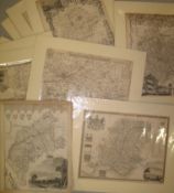 [MAPS] 12 UK county maps & 14 loose, ca. 1898 (26).