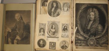 SCRAPBOOKS, 2 large folios, with religious & other portraits etc. (2).
