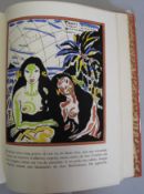 LES COLONIES FRANCAISES, lge 4to, illus., LTD EDN 319 / 921, pink suede binding, Paris, Aux Editions